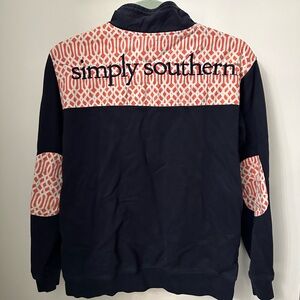 Simply Southern Navy and Orange Quarter Zip